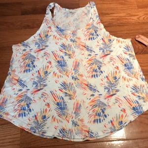 NWT Mudd Flowy Halter Top Feathers Size XL